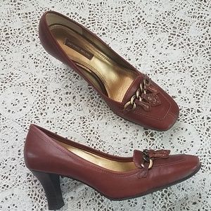 Antonio Melani Brown Leather Pumps size 6.5
